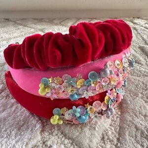Valentines sequin velvet headbands